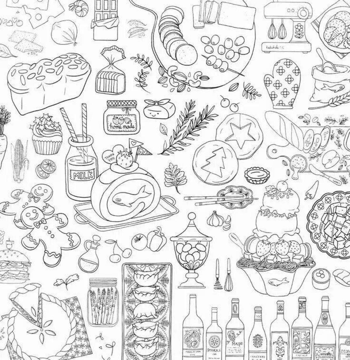 Attractive little coloring sticker