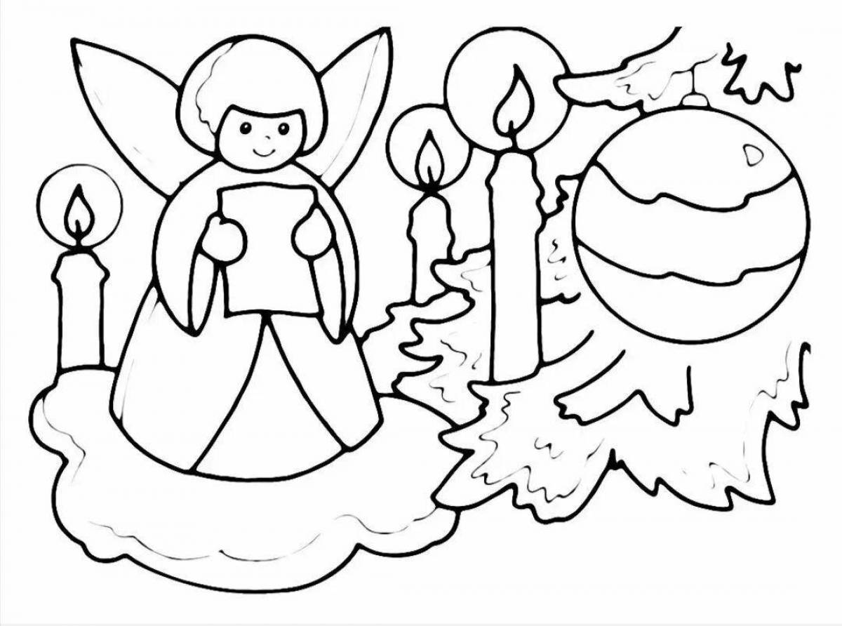 Shimmery christmas coloring book