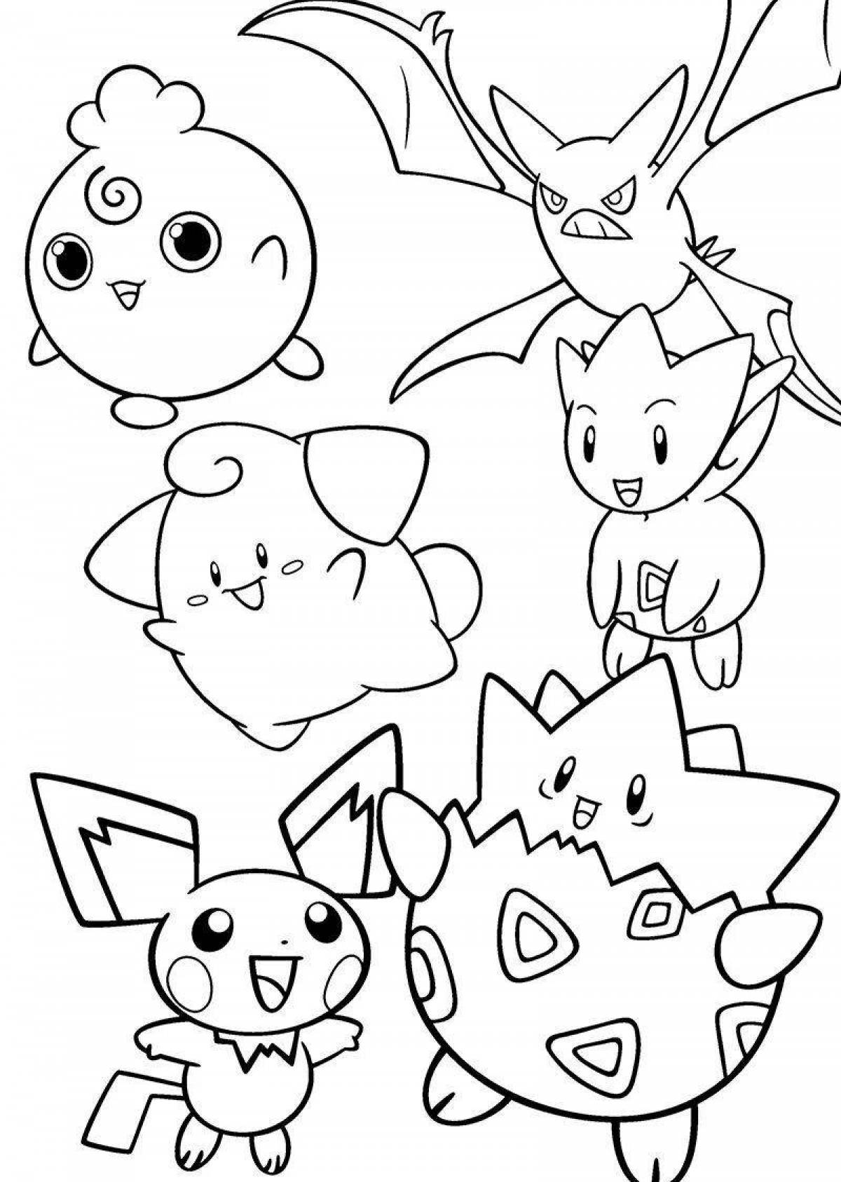 Charming pikachu and his friends