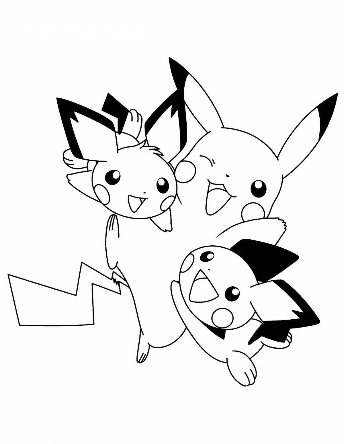 Animated pikachu and friends