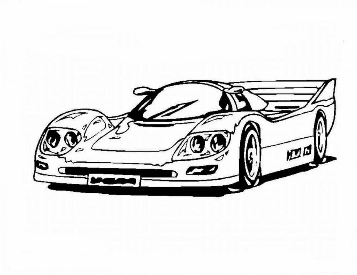 Fabulous racing car coloring pages for kids