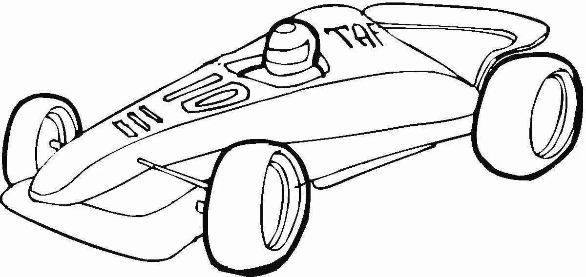 Attractive racing car coloring book for kids