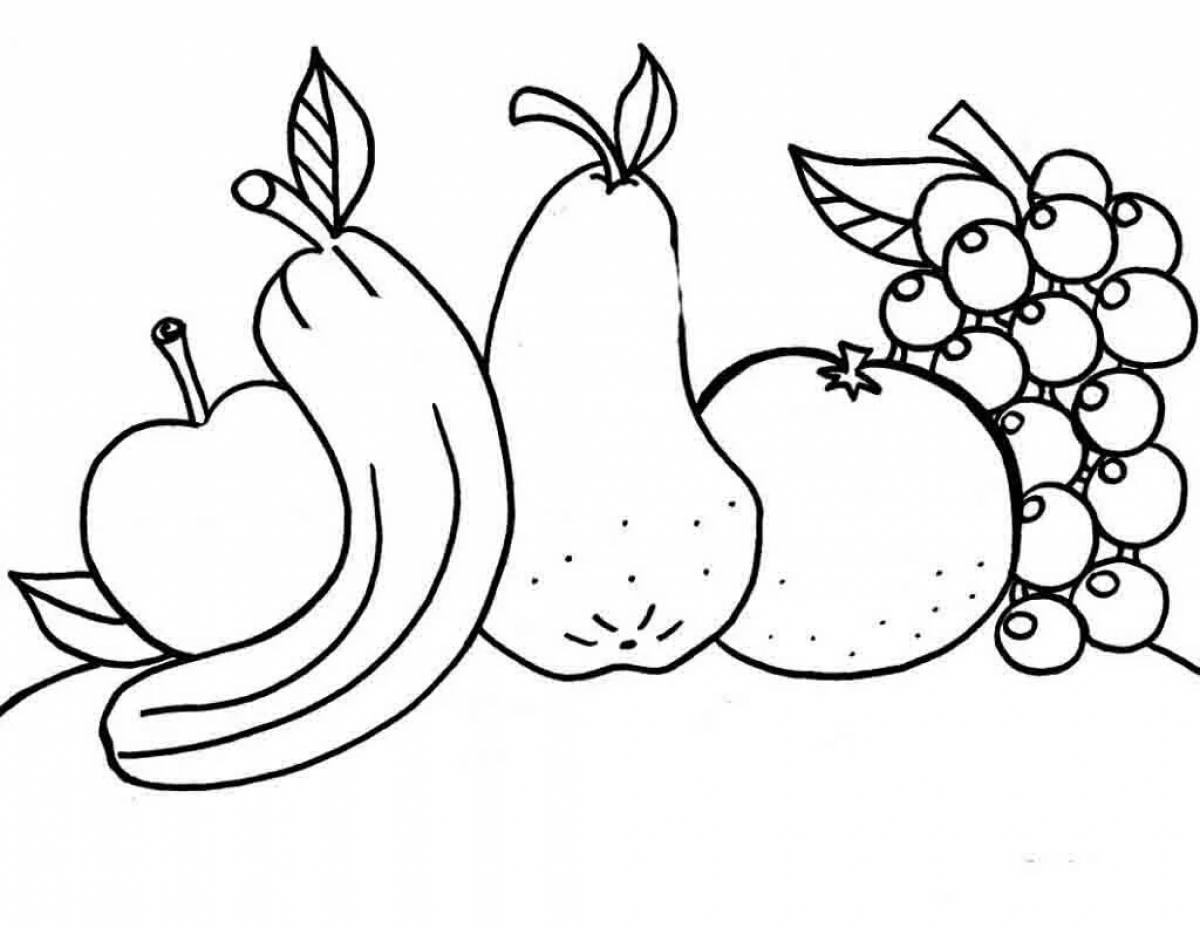 Живая кружка-натюрморт с яблоком и грушей