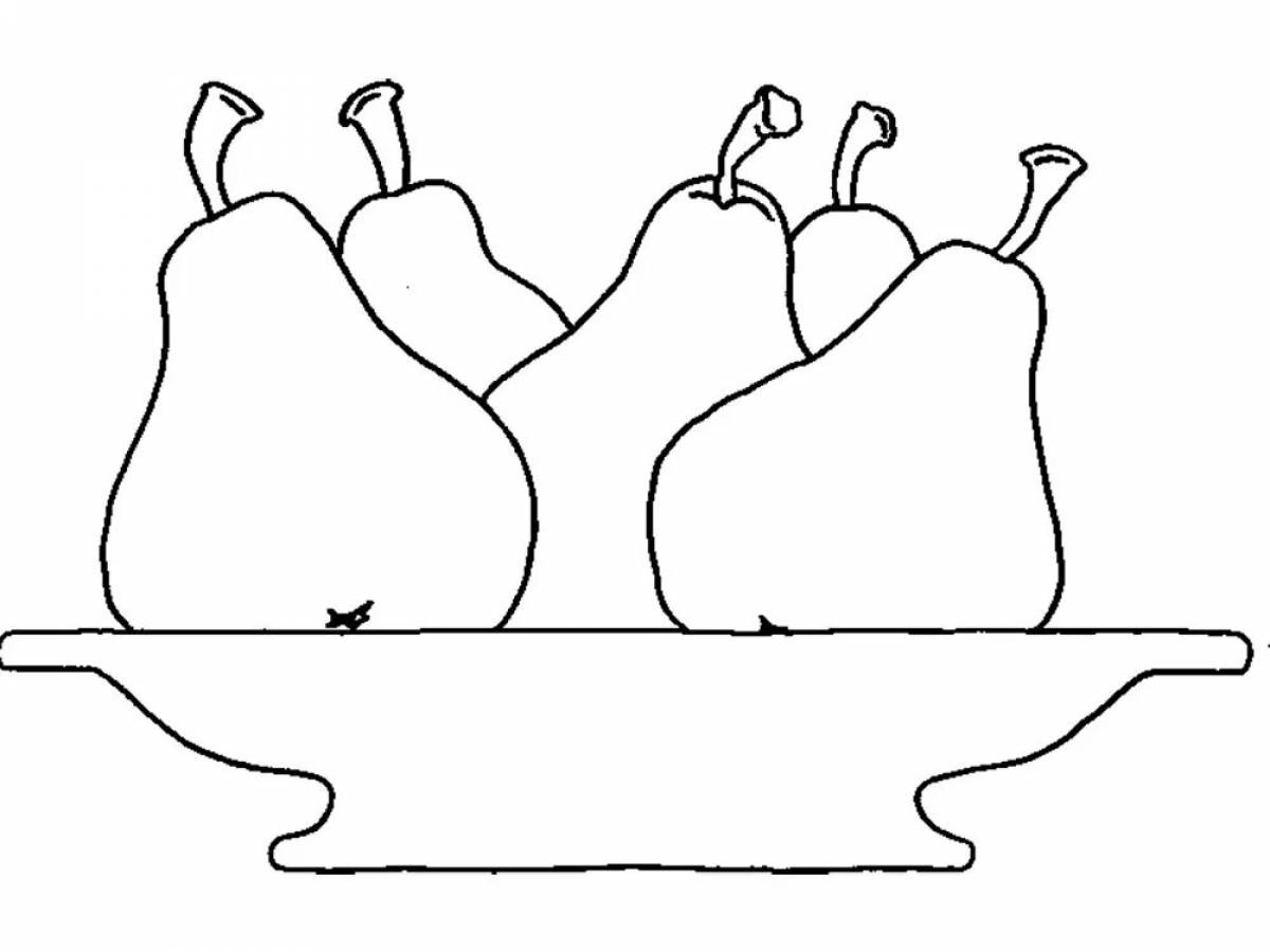 Светящаяся кружка с изображением натюрморта с яблоком и грушей