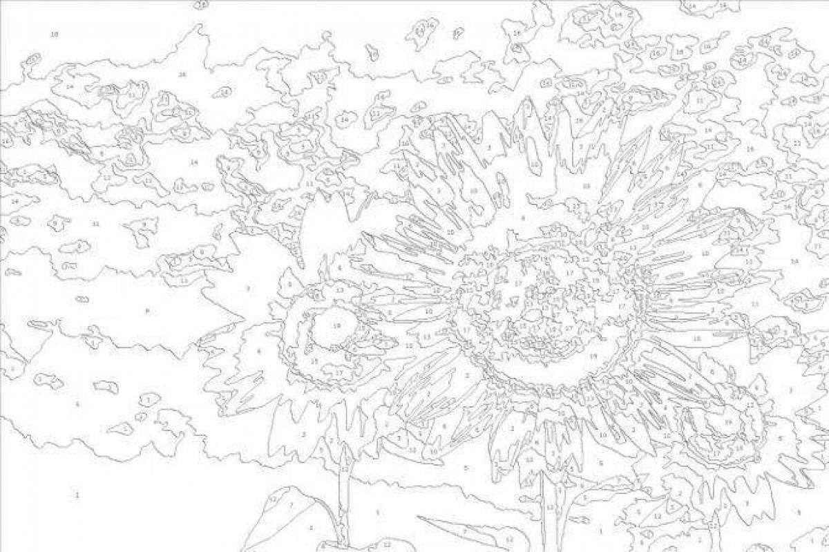 Relaxing do-by-number coloring book