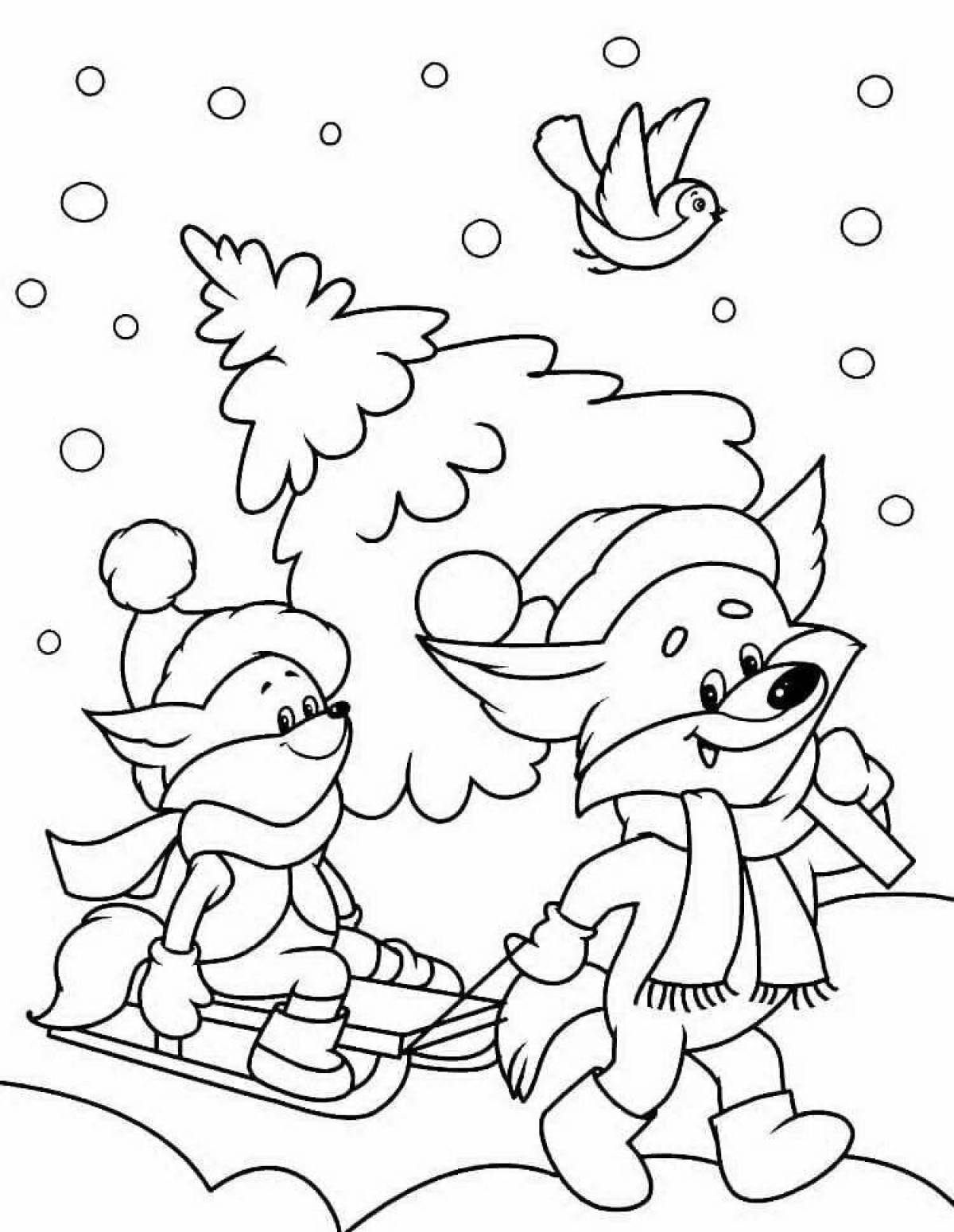 Great coloring page 3 4 years of winter