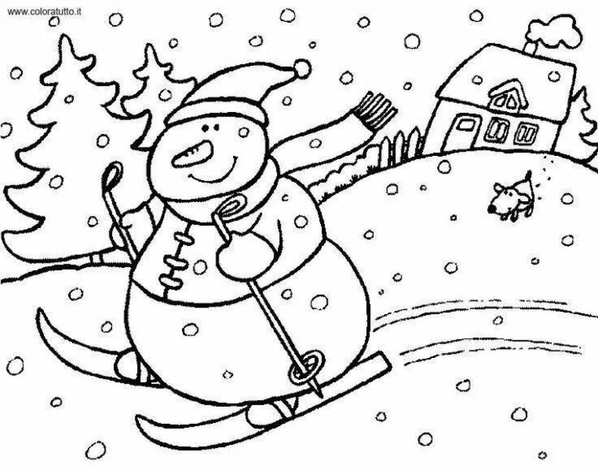 Beautiful coloring page 3 4 years winter