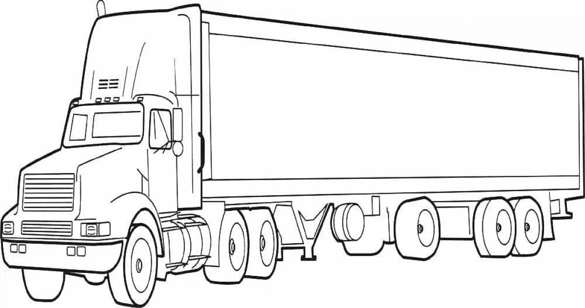 Gorgeous trucks coloring page