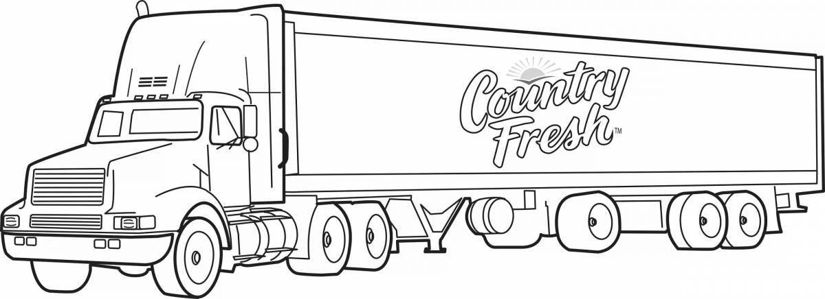 Dazzling trucks coloring page
