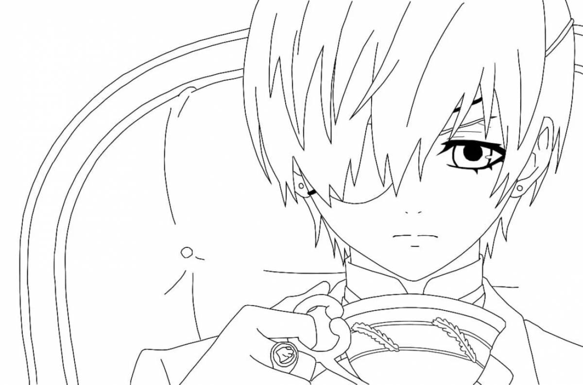 Charming anime coloring book