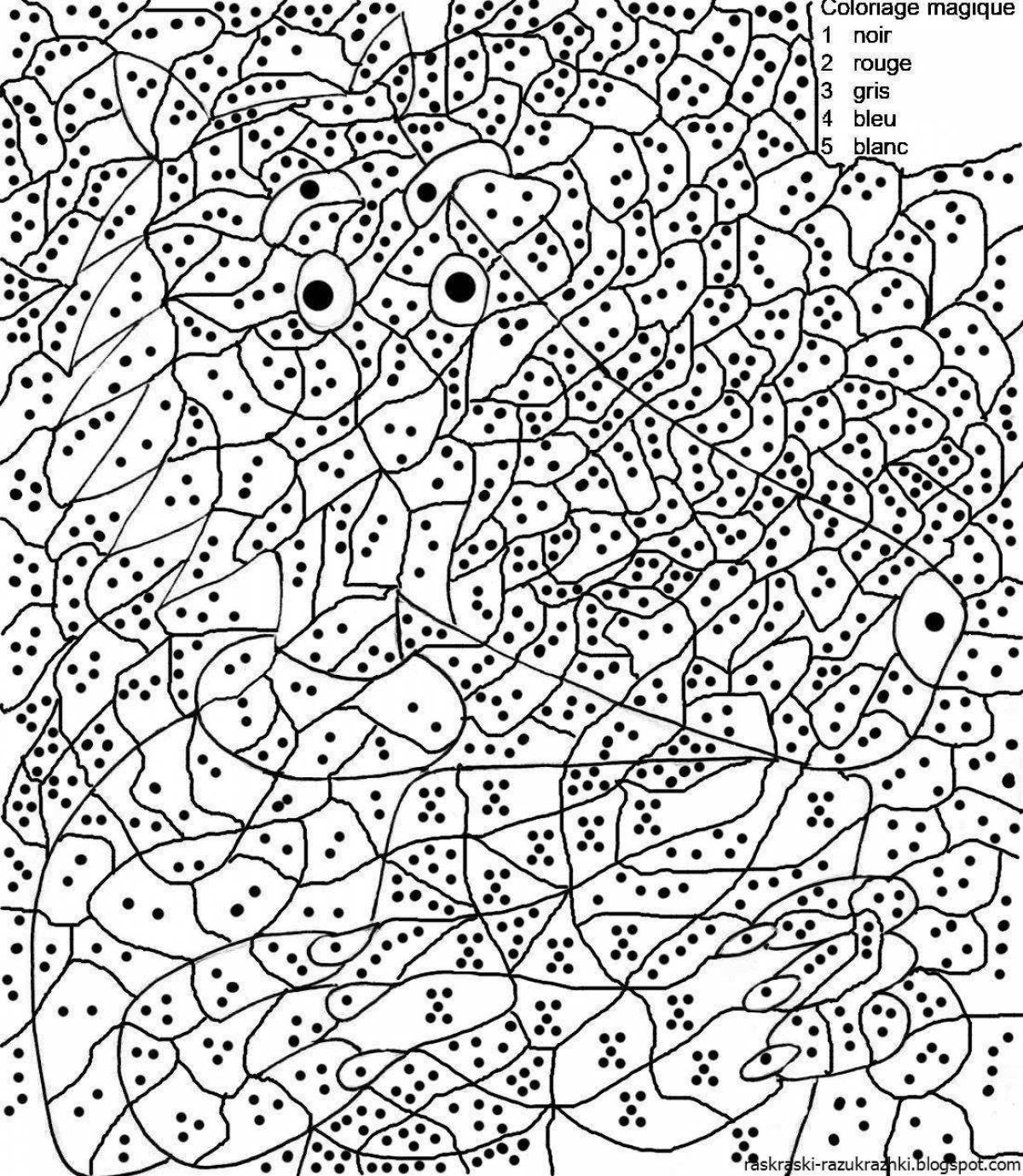 Participation in coloring by numbers