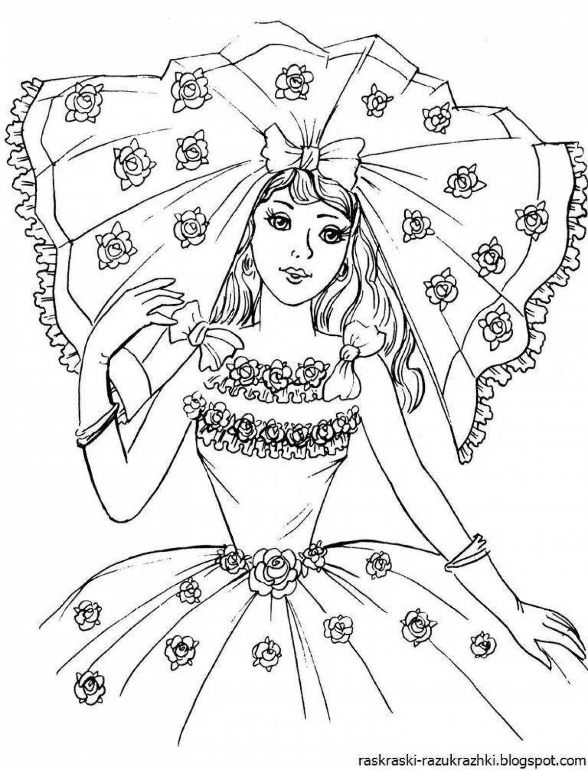 Charming coloring book for girls 10 years beautiful