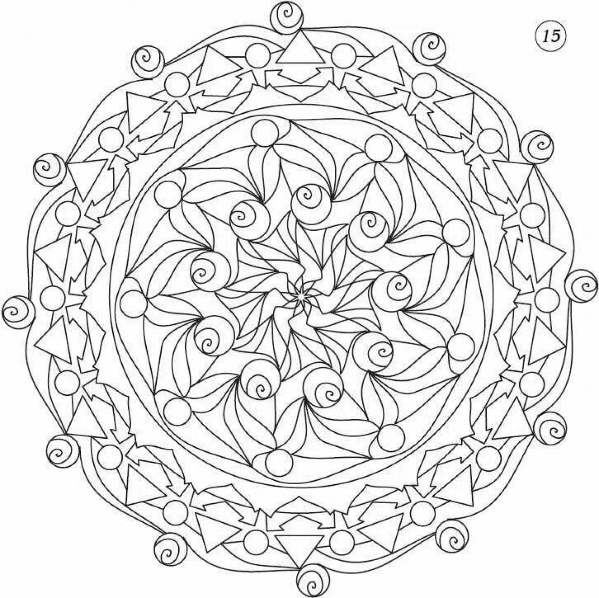 Luxury money mandala coloring page