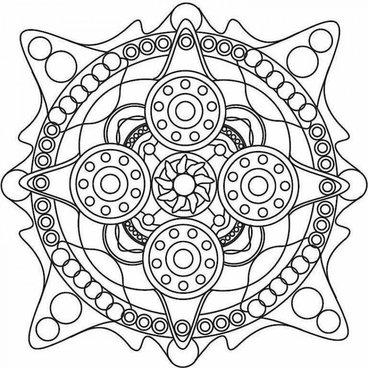 Удивительно мощная денежная мандала раскраска