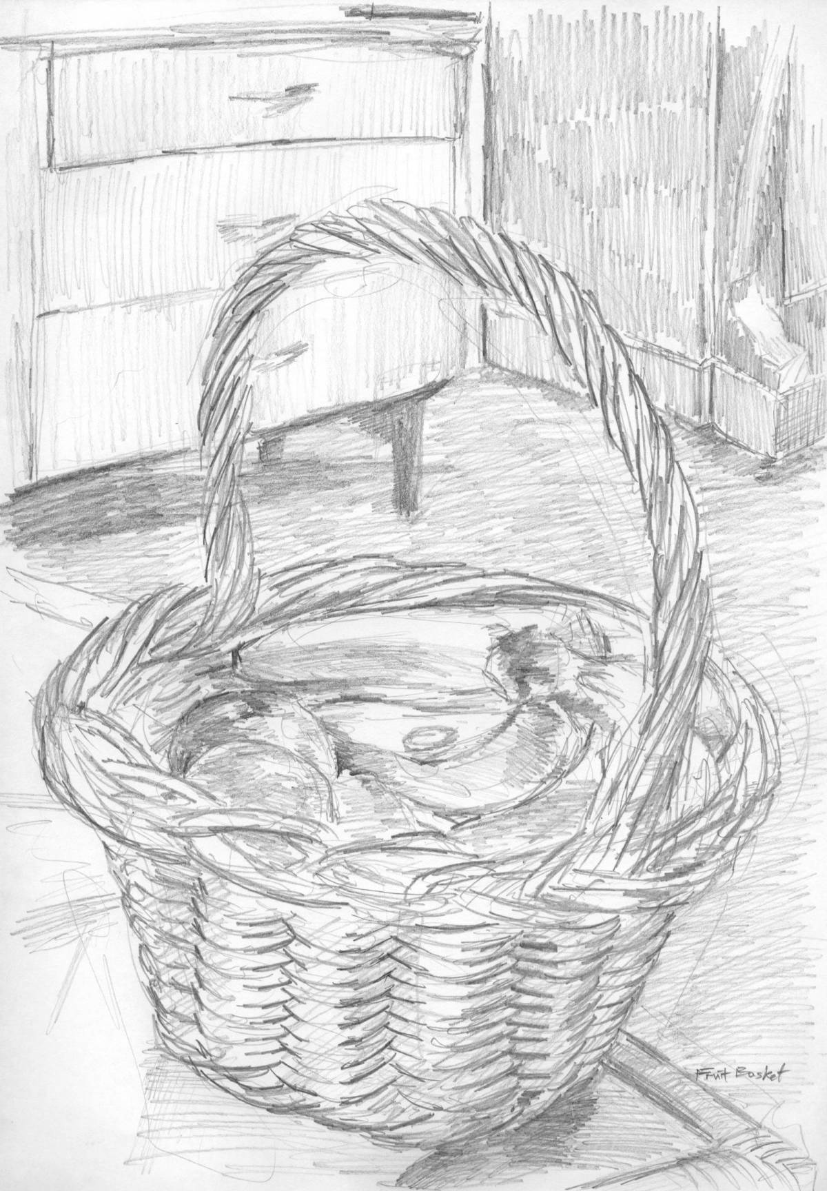 A playful basket of paustovsky spruce cones