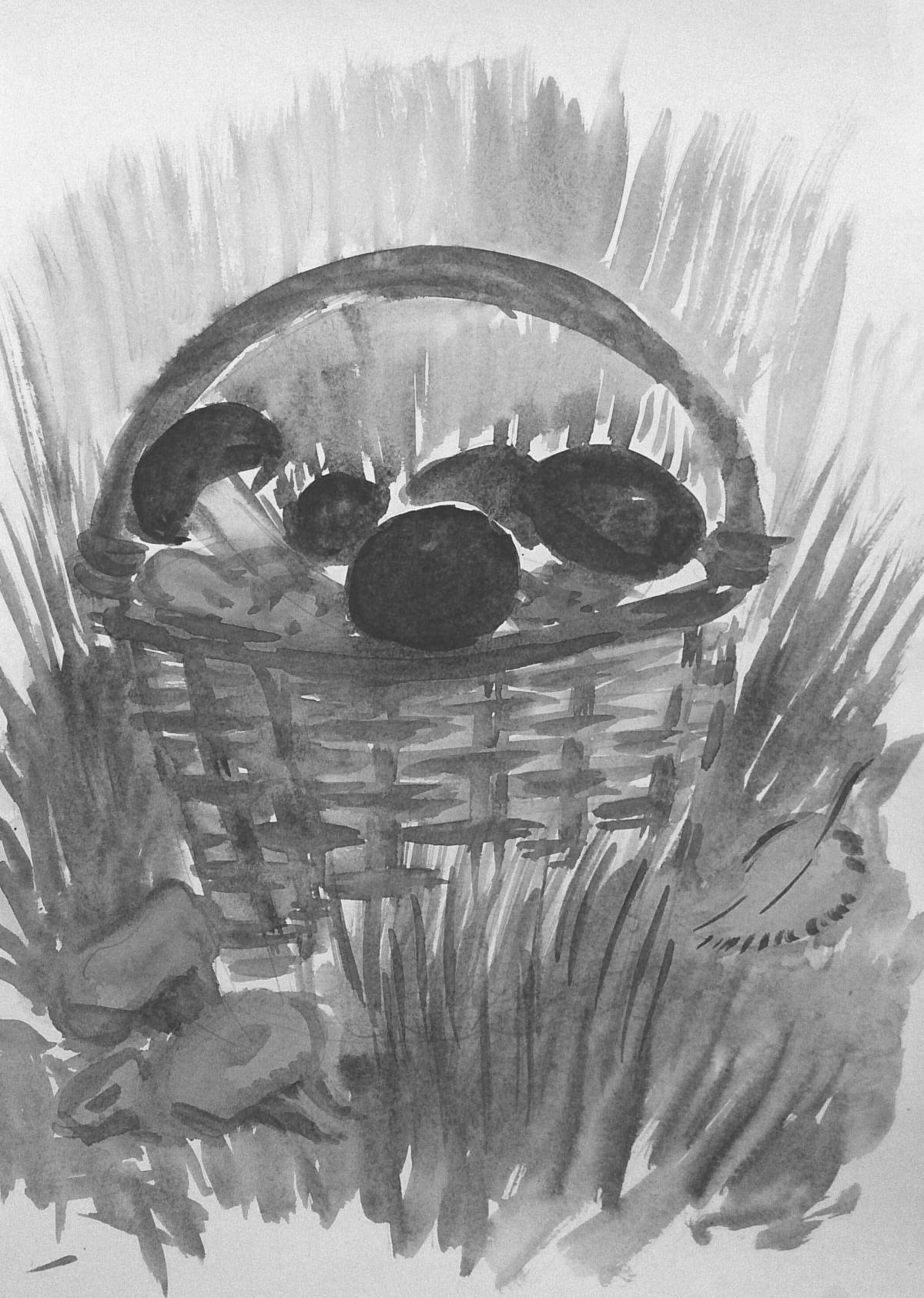 Magic basket of spruce cones Paustovsky