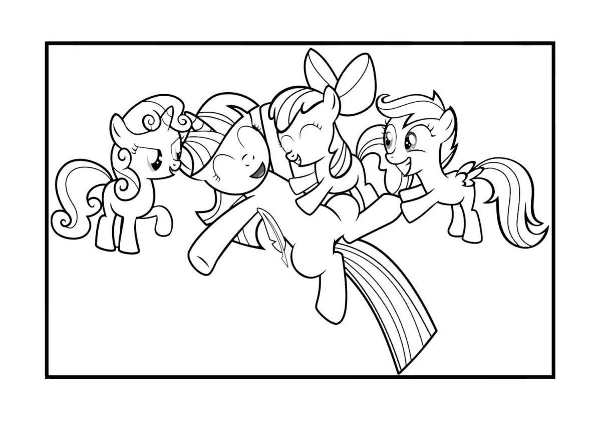 Coloring my little pony all together