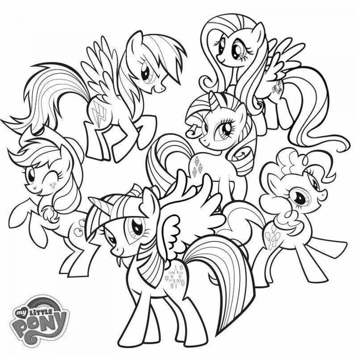 Live coloring my little pony all together