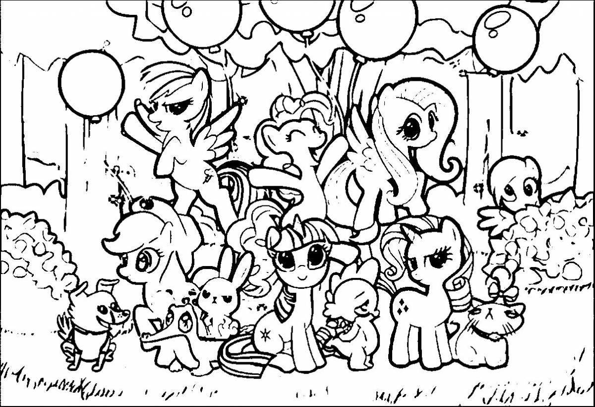 Playfilled coloring my little pony all together