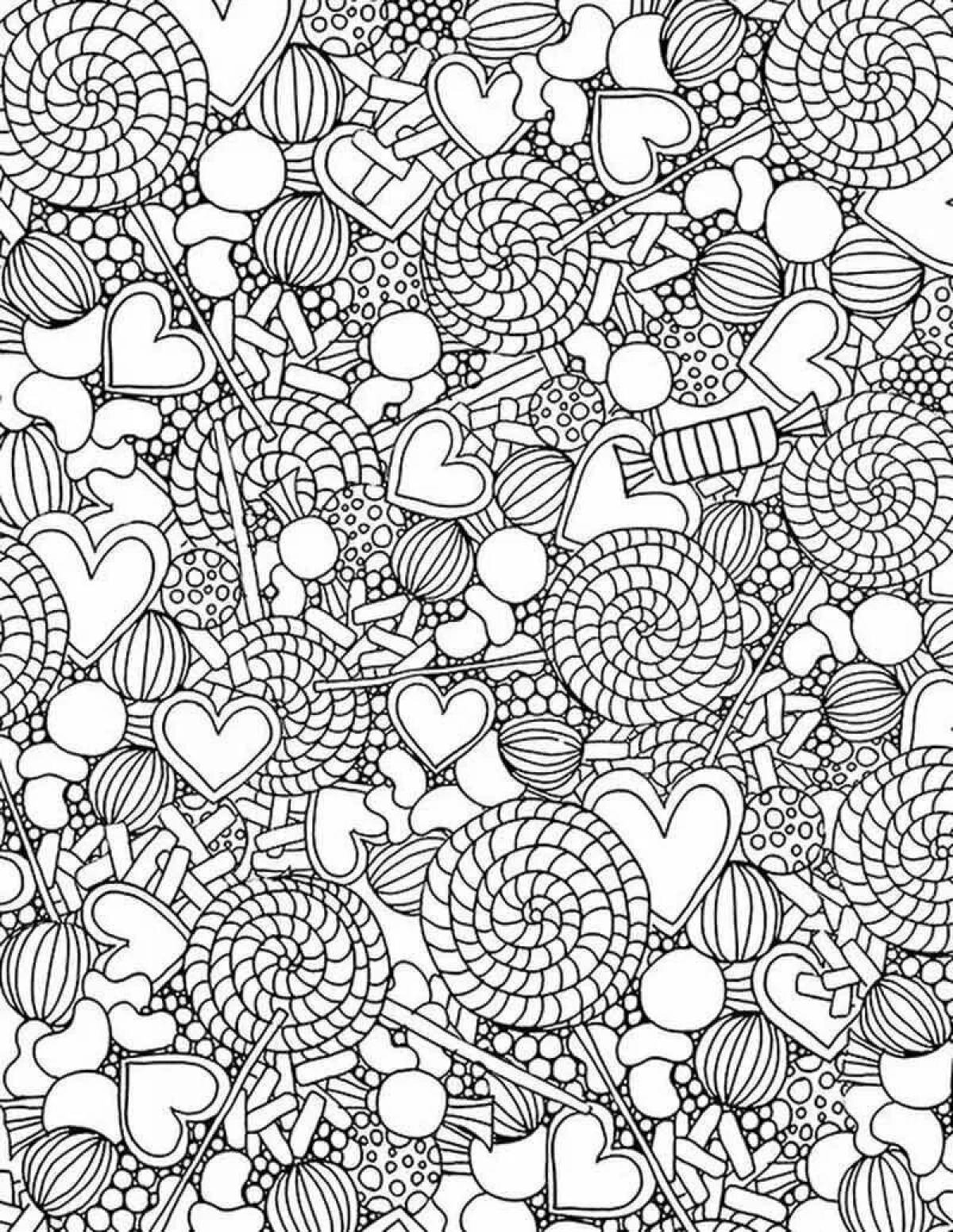 Coloring book soothing anti-stress patterns