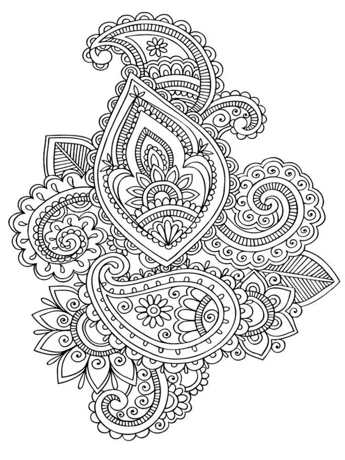 Coloring book exquisite anti-stress patterns