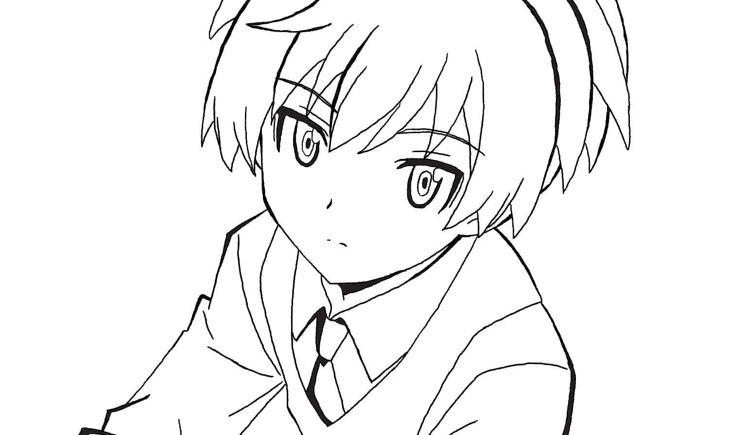 Exciting anime boy coloring pages