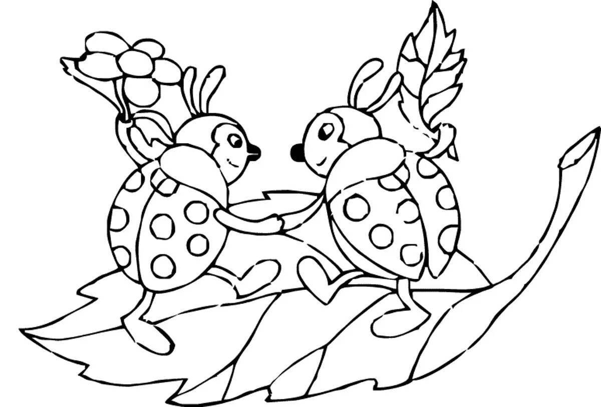 Color-mania paints coloring page for children 3-7 years old