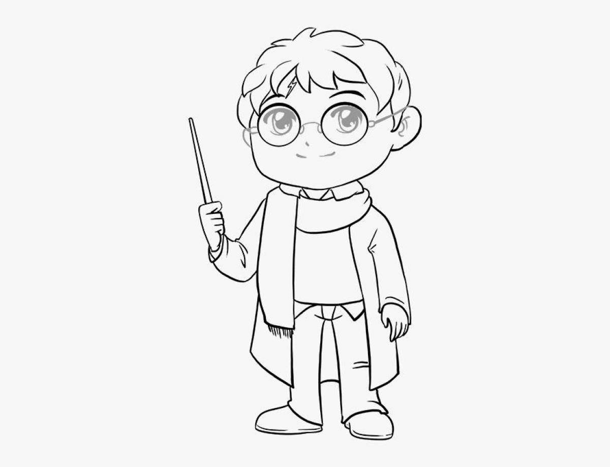 Интригующая раскраска для девочек гарри поттер