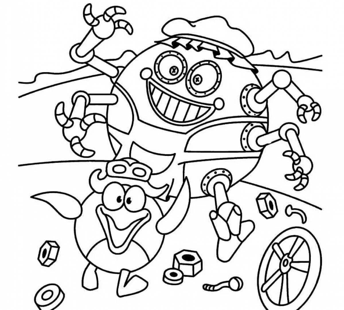 Delightful smeshariki coloring pages