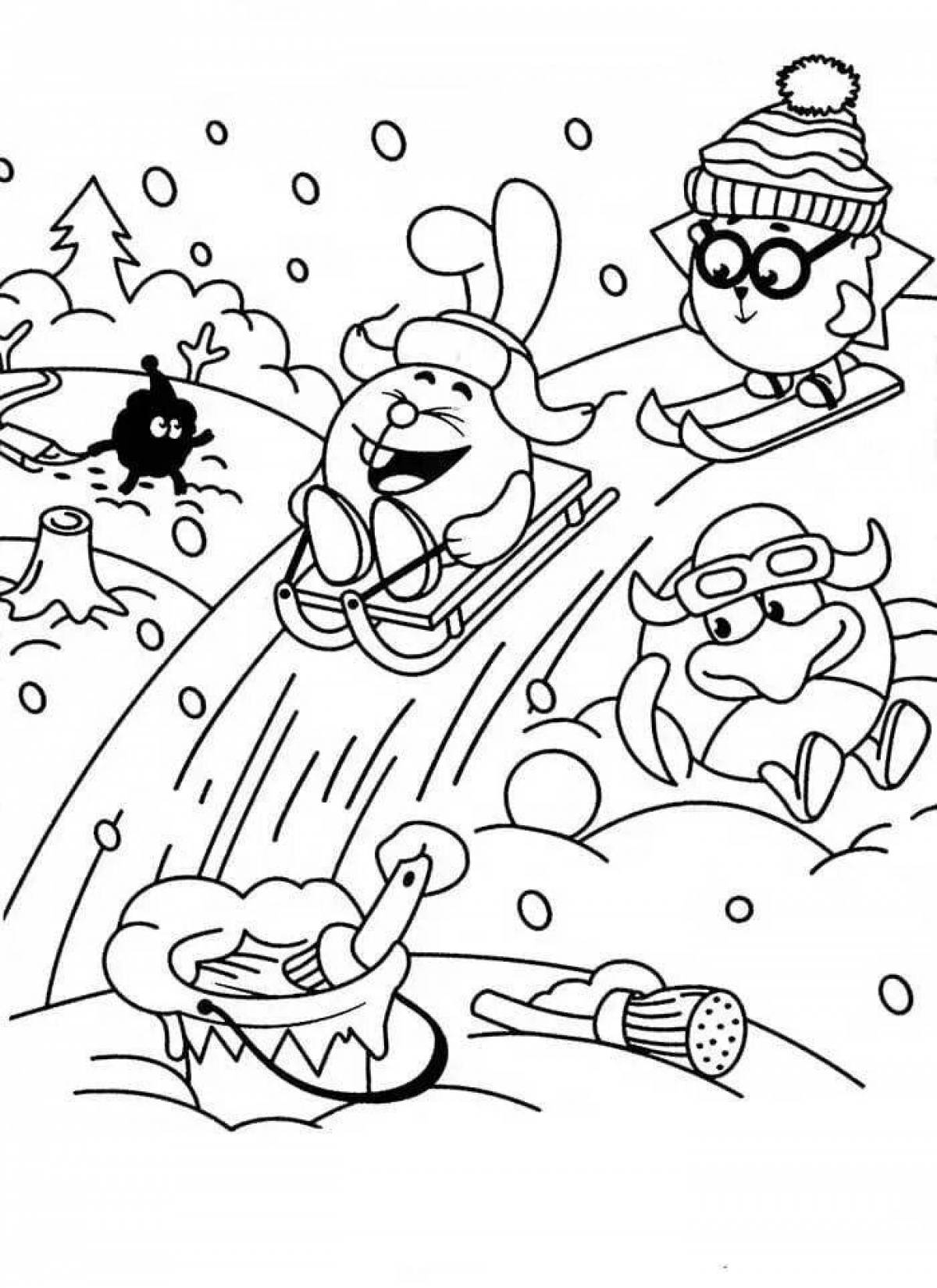 Incredible Smeshariki coloring pages