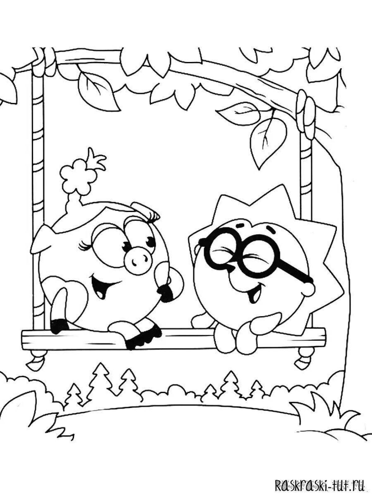 Amazing Smeshariki coloring pages