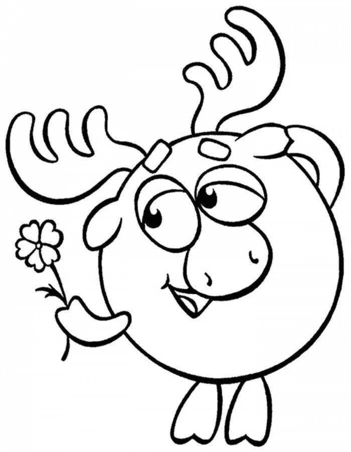 Unusual smeshariki coloring pages