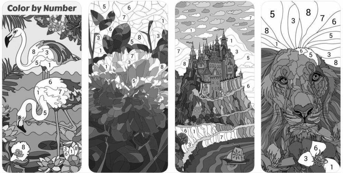 Потрясающая раскраска happy color на телефоне