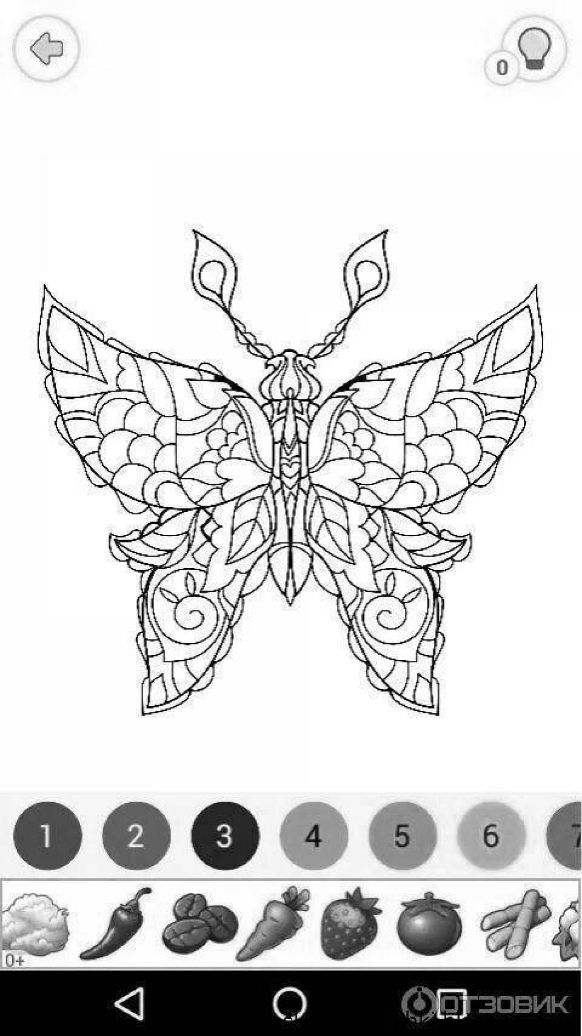 Сказочная раскраска happy color на телефоне