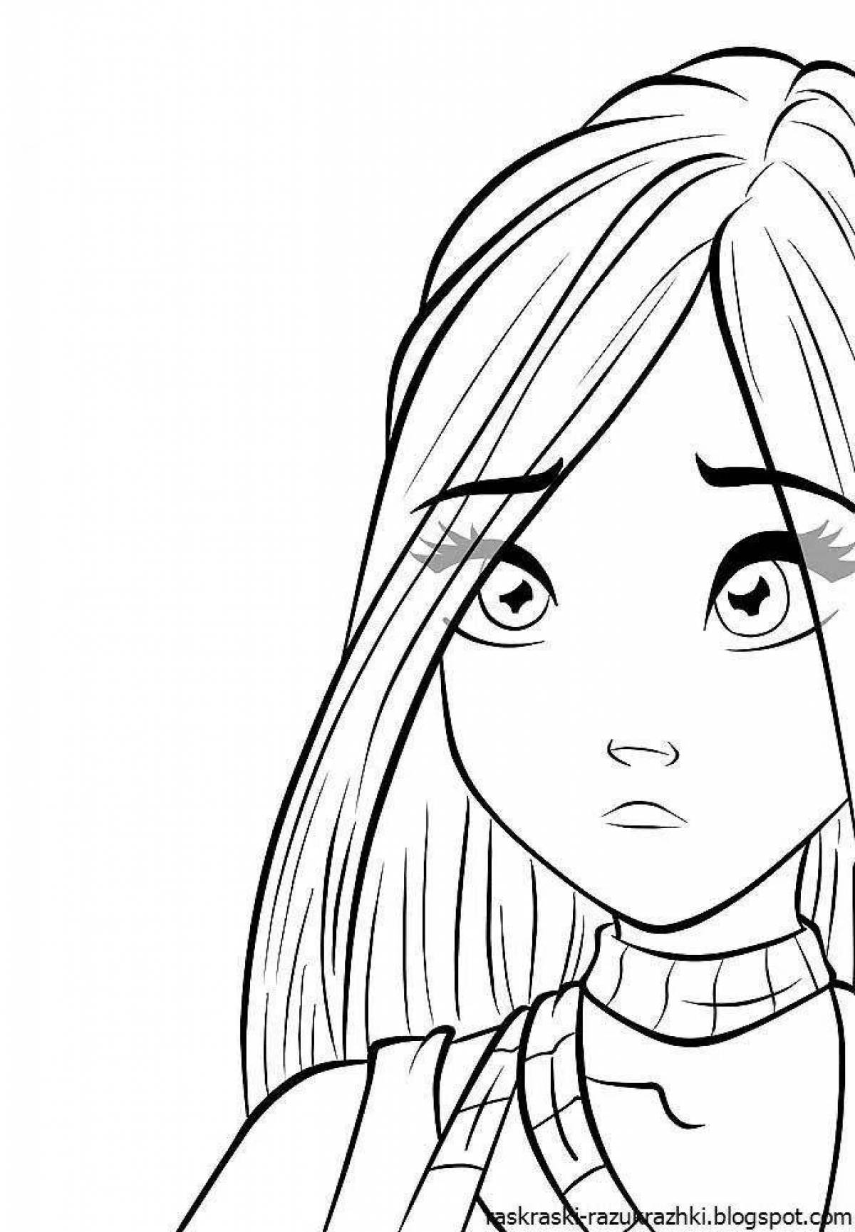 Creative coloring book for 12-13 year olds