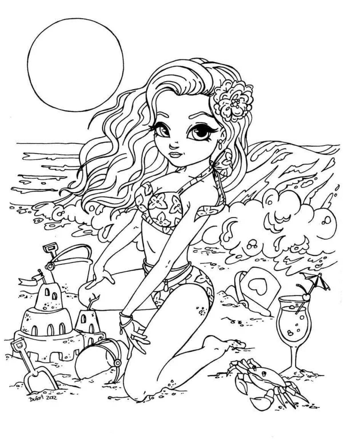 Color-frenzy coloring page for children 12-13 years old