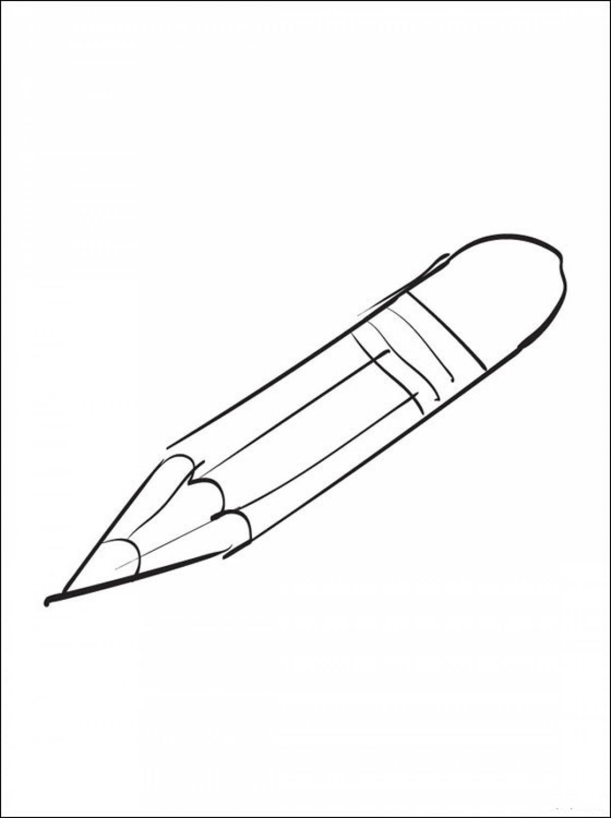 Раскраска ручка и карандаш