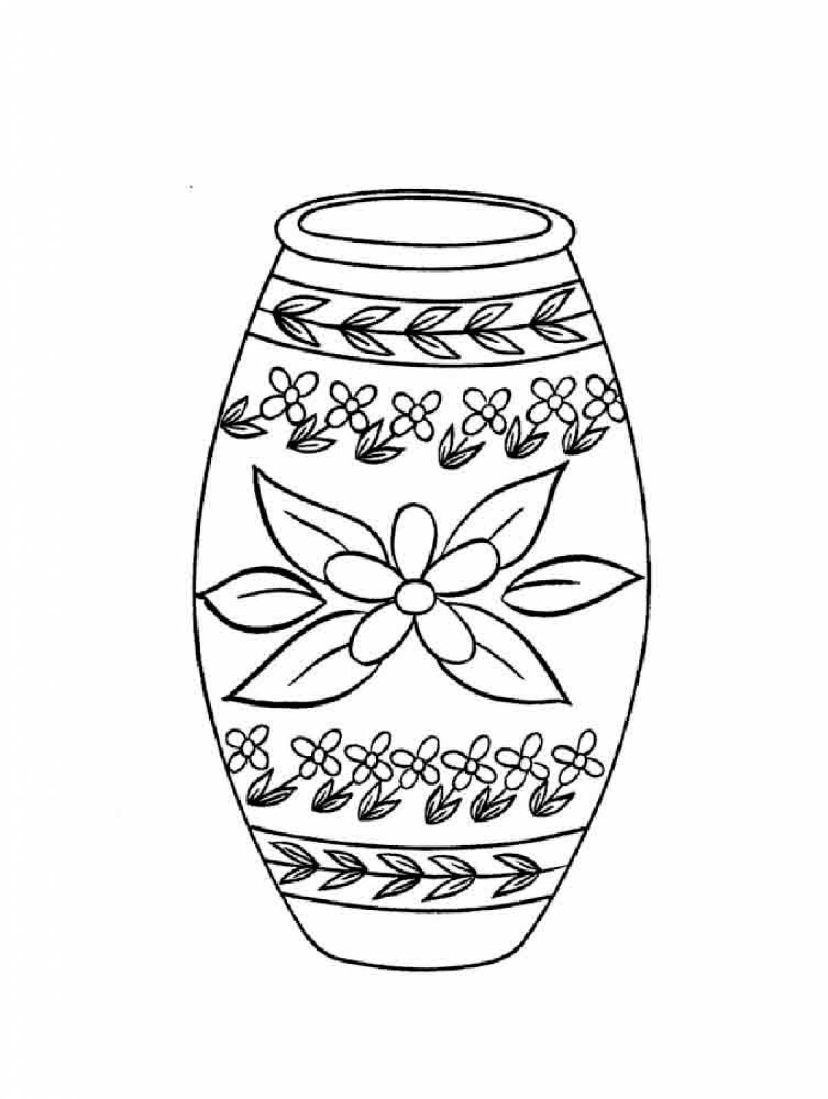 Вазы нарисовать картинки. Раскраска вазы. Орнамент вазы. Рисунок вазы. Ваза с узорами раскраска.
