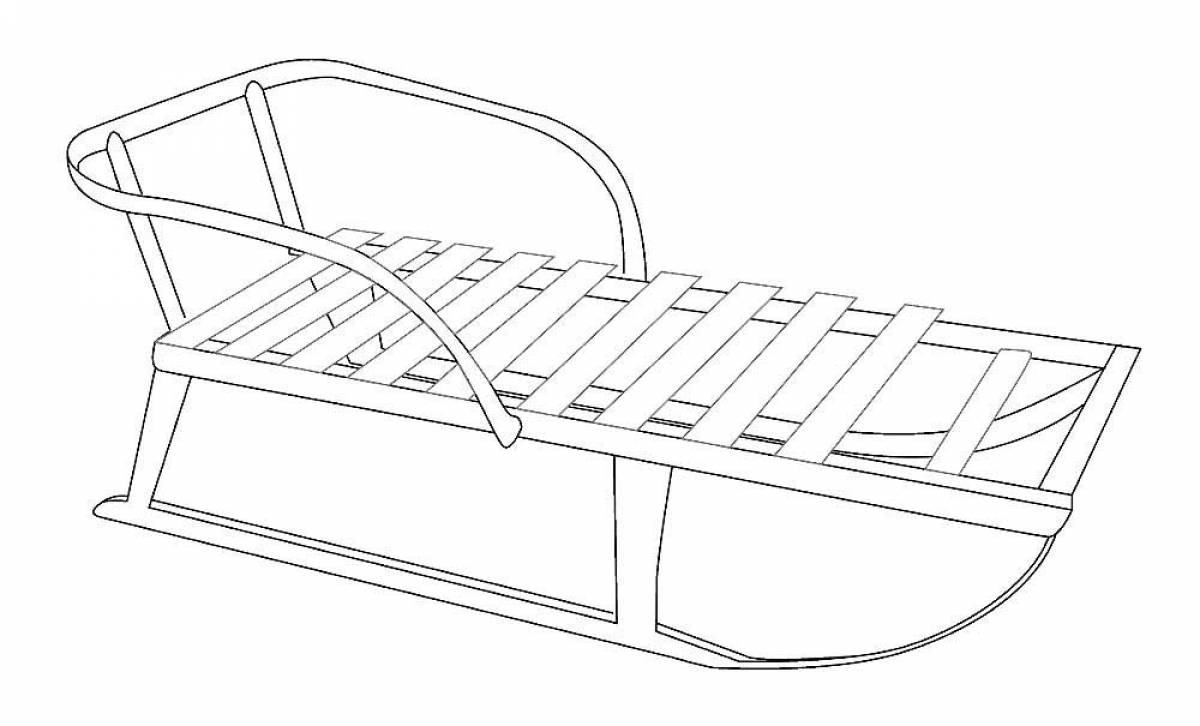 Сани рисунок. Санки раскраска. Сани раскраска для детей. Санки картинка для детей раскраска. Санки детские раскраска.