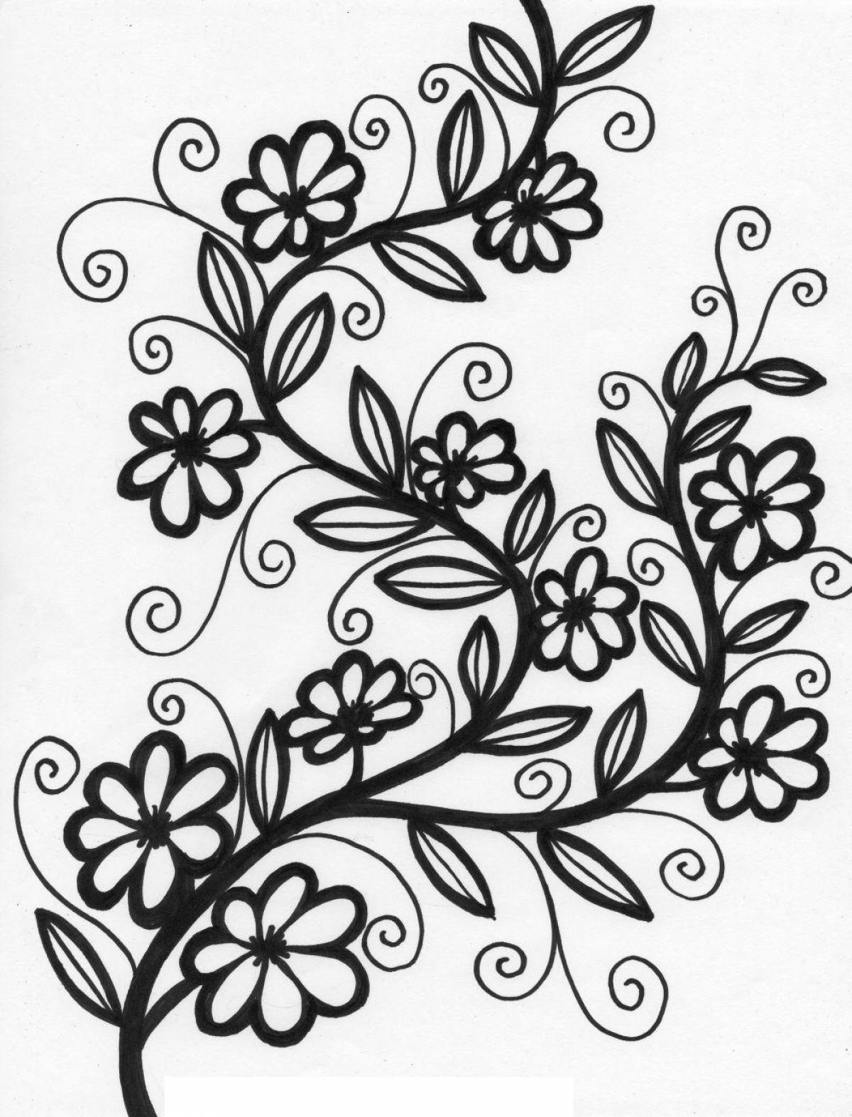 Красивый рисунок на а4. Легкий цветочный орнамент. Узоры карандашом. Орнаменты для рисования. Узоры рисункол.