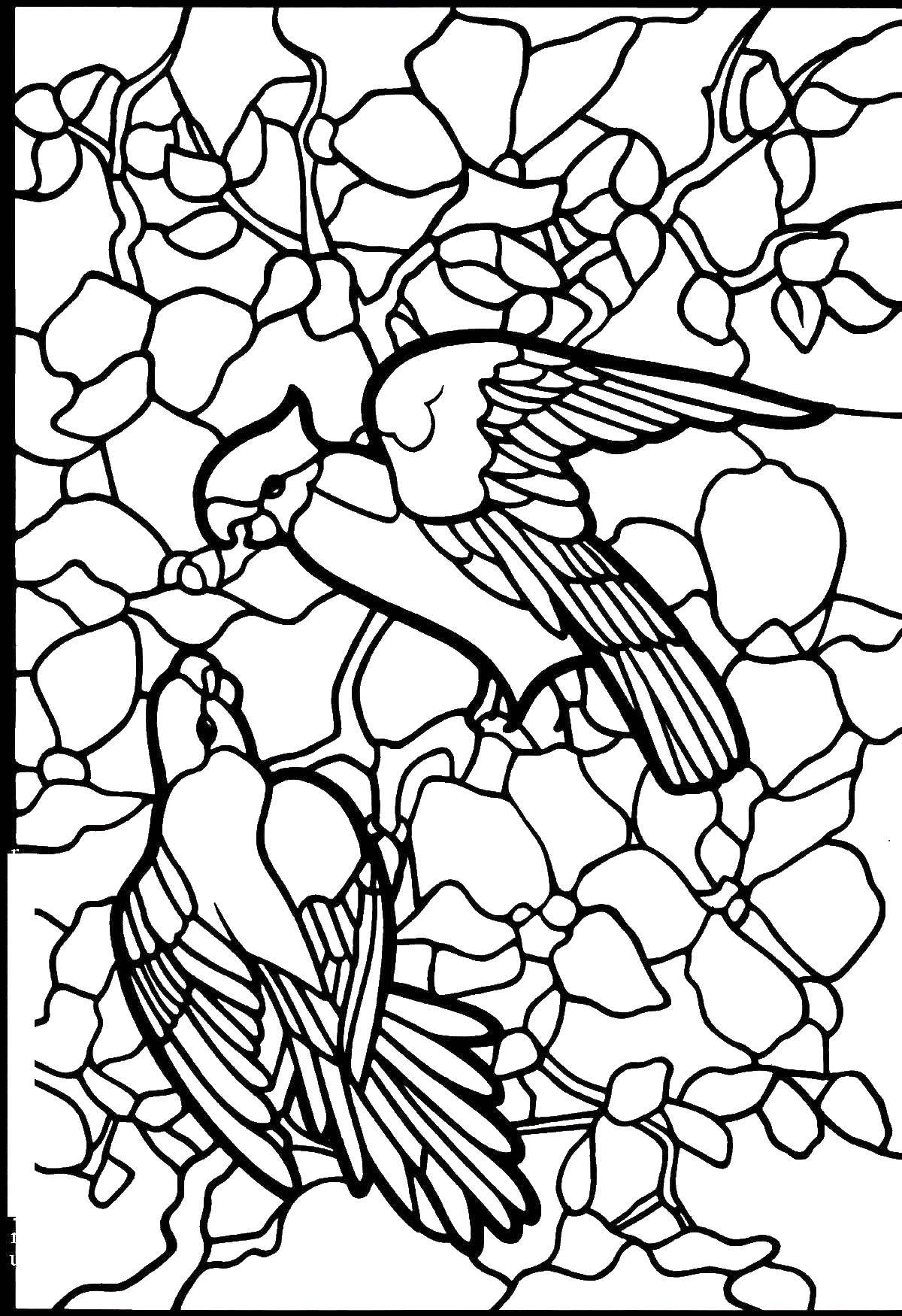 Stained glass bird