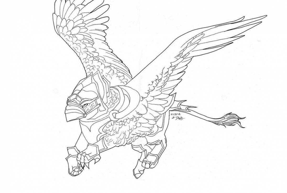 Gryphon coloring page