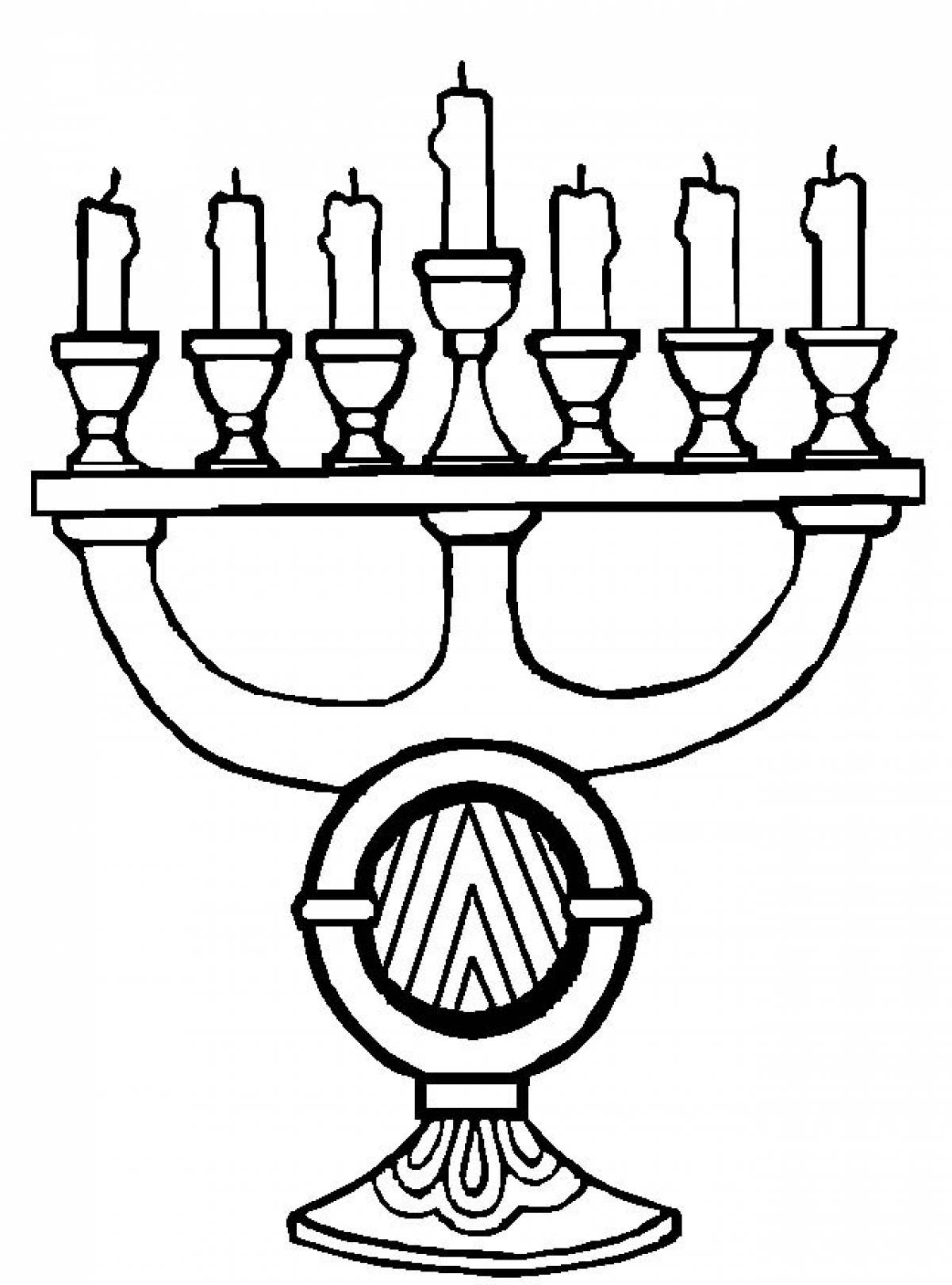 Candles in a candlestick