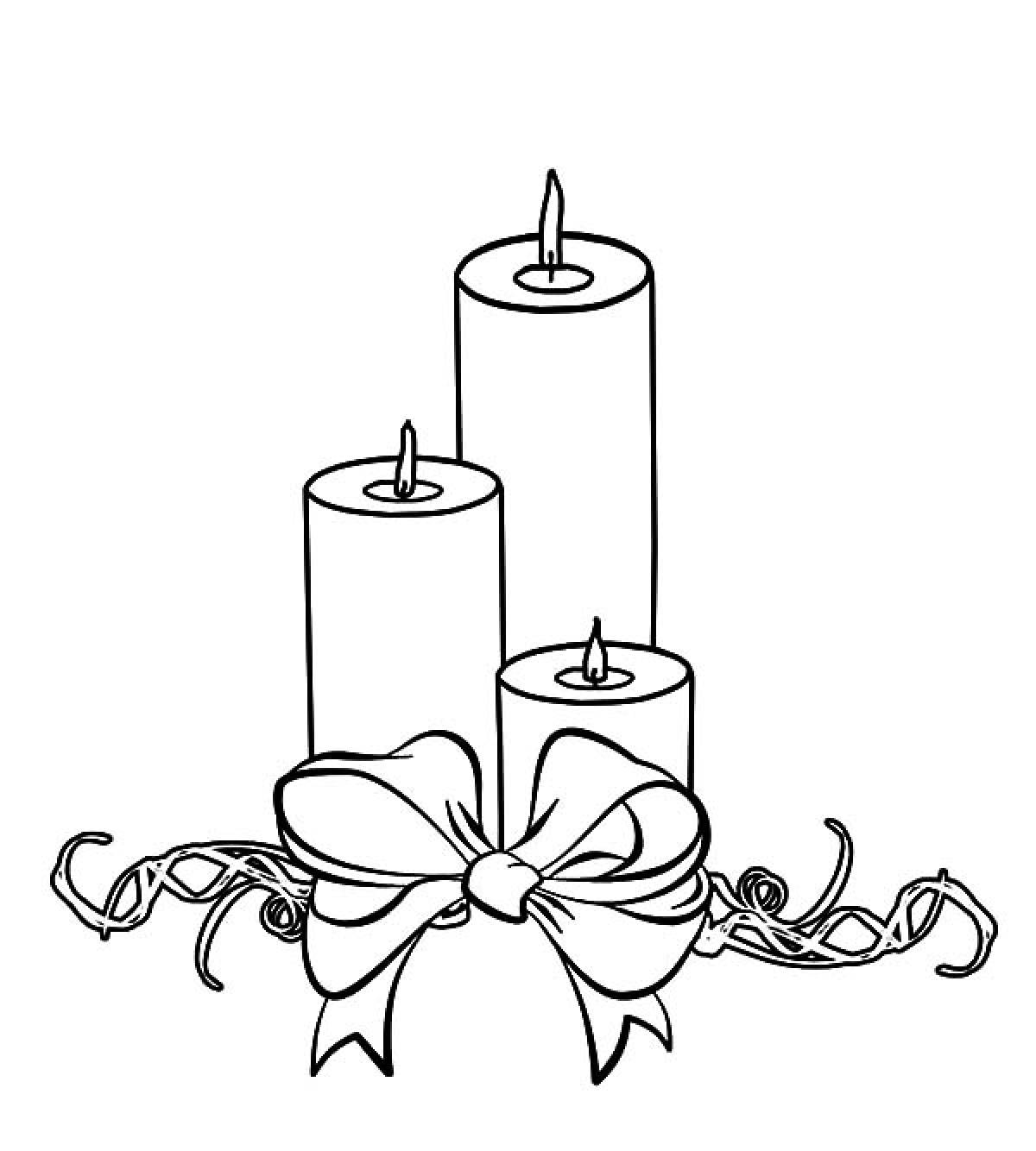 Candles with a bow
