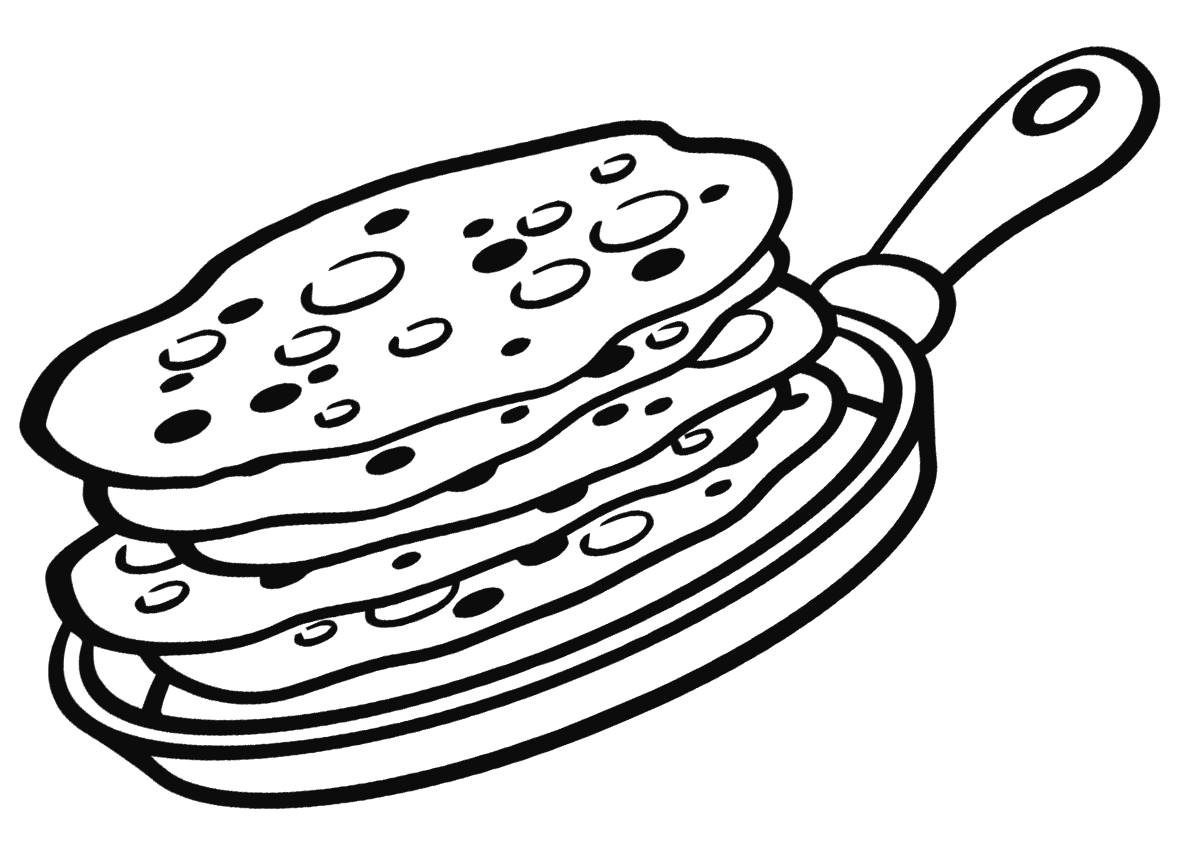 Pan with pancakes