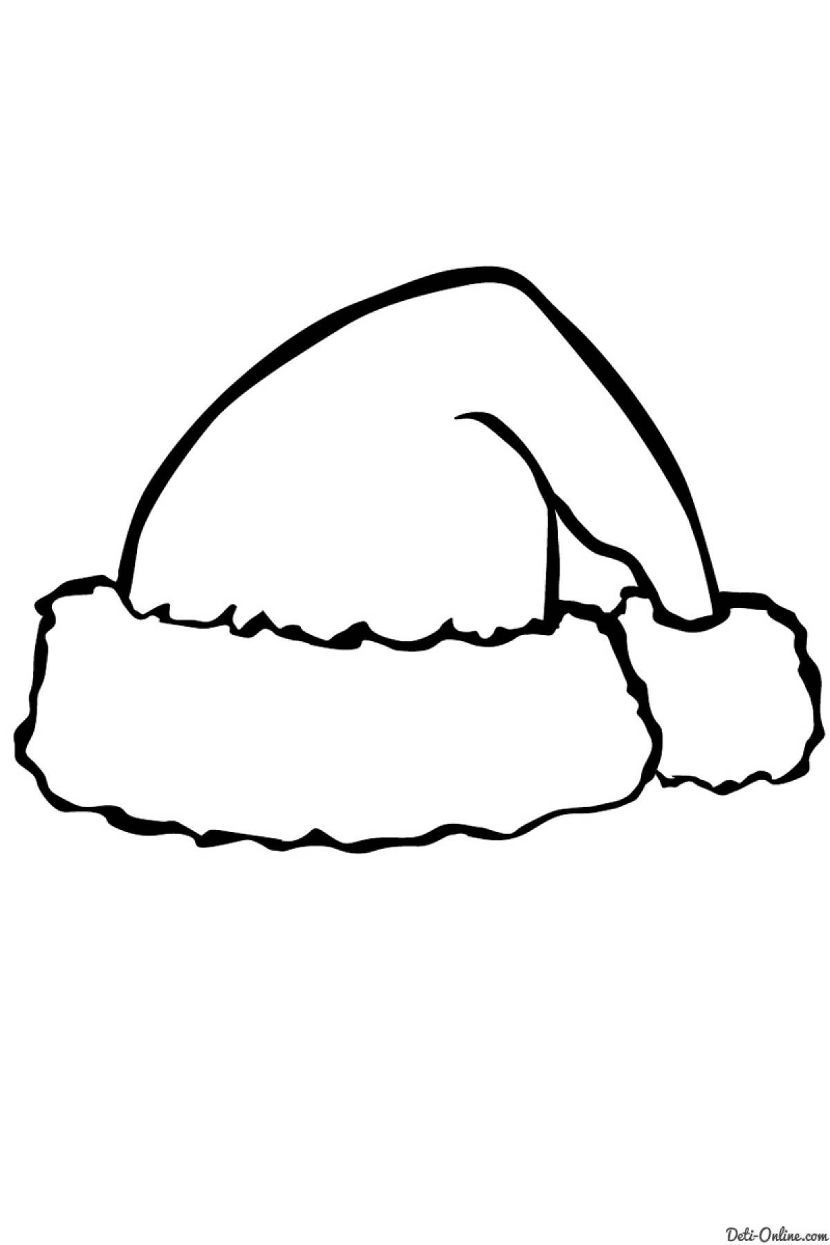 Red hat coloring page