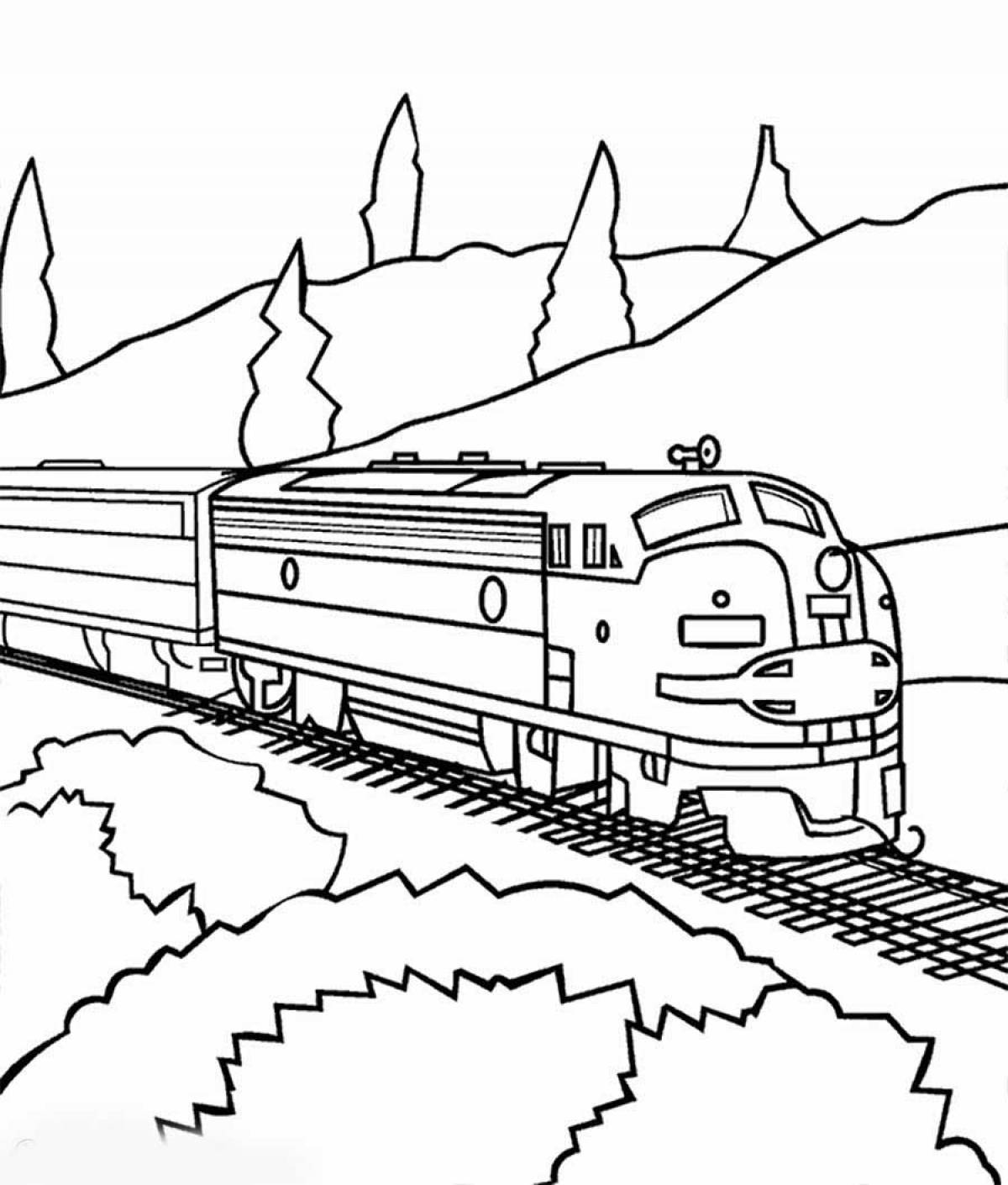 Train in the woods