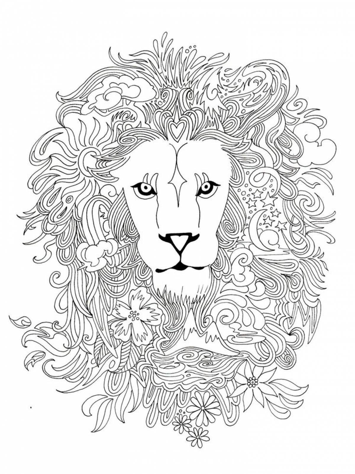 Lion in patterns