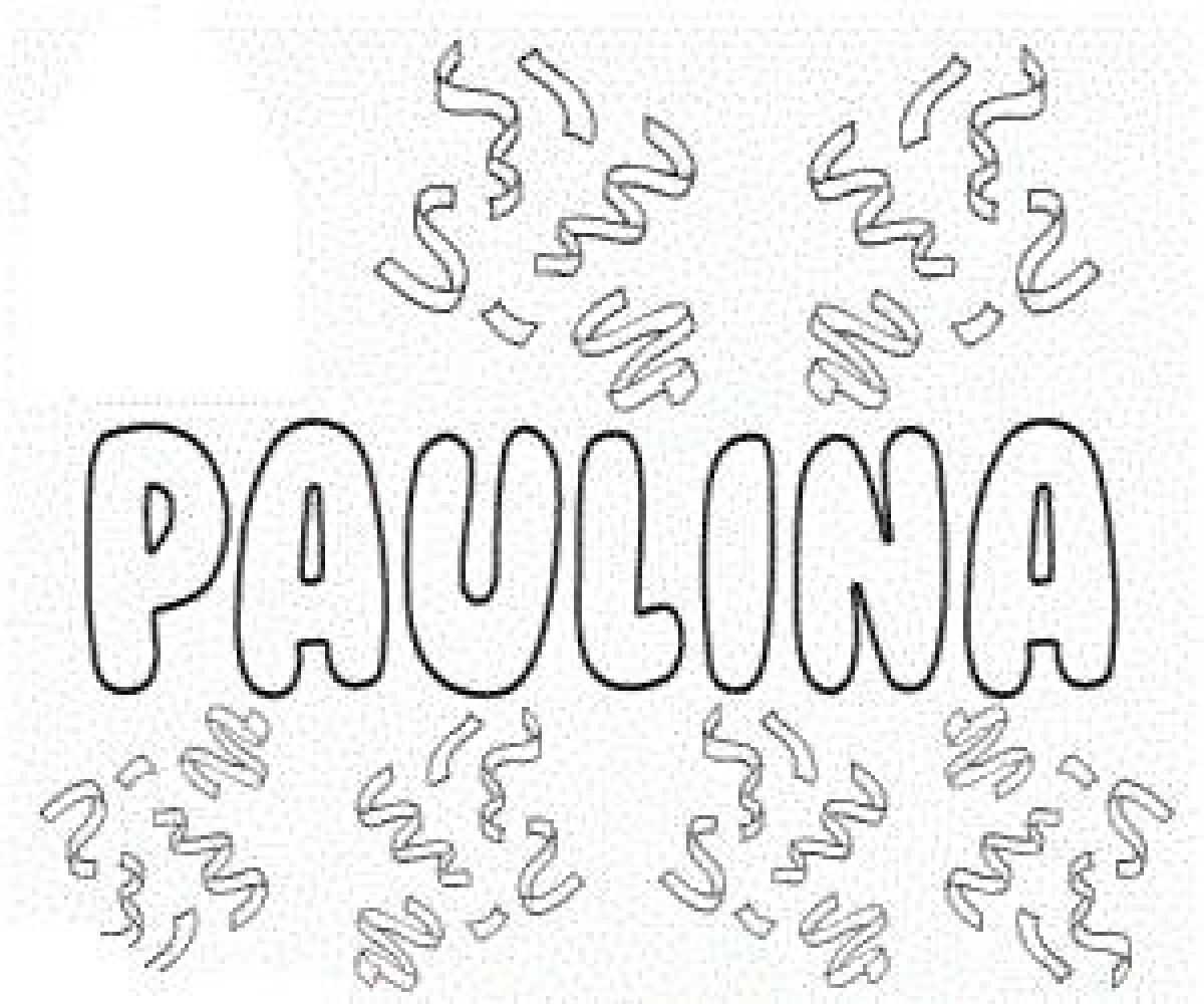 Paulina names coloring pages