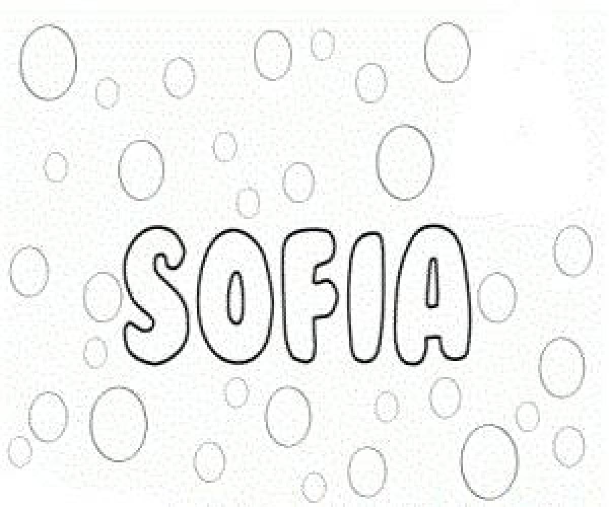 Sophia names coloring pages